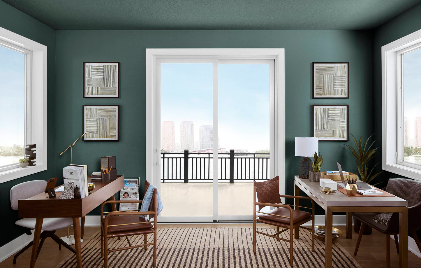 Pella 72-in x 80-in Fiberglass Sliding, Left-hand sliding – additional view 6