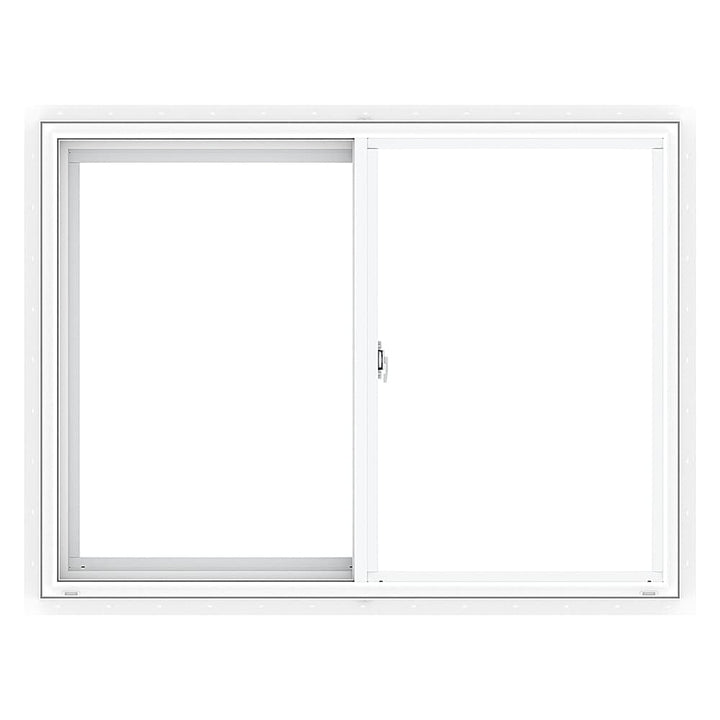 Pella 250 Series 47-1/2-in x 47-1/2-in x 3-1/4-in Jamb Left-Operable Vinyl Sliding Window, White, Half Screen Included