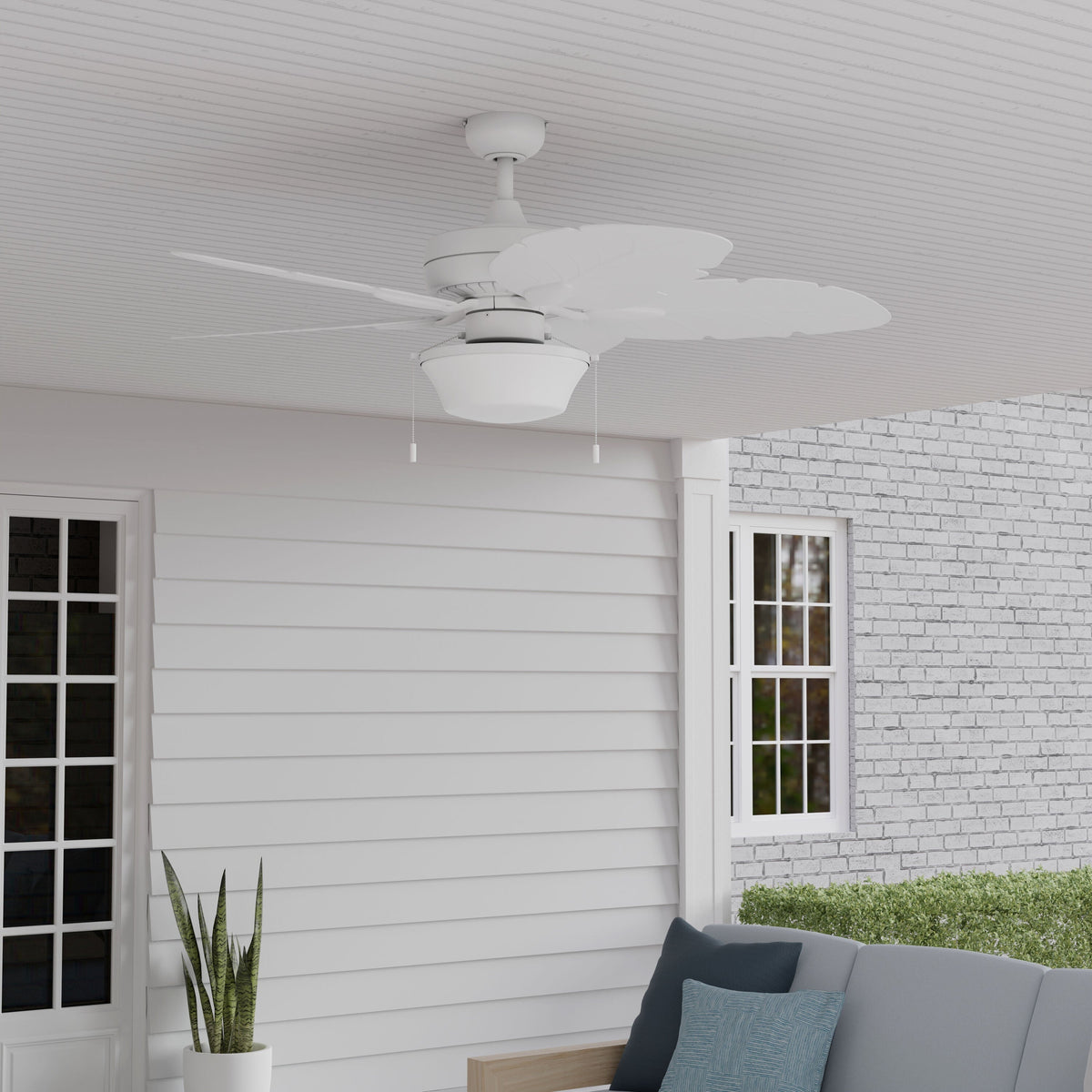 Harbor Breeze Waveport 52-in White LED Indoor/Outdoor Ceiling Fan (5-Blade)
