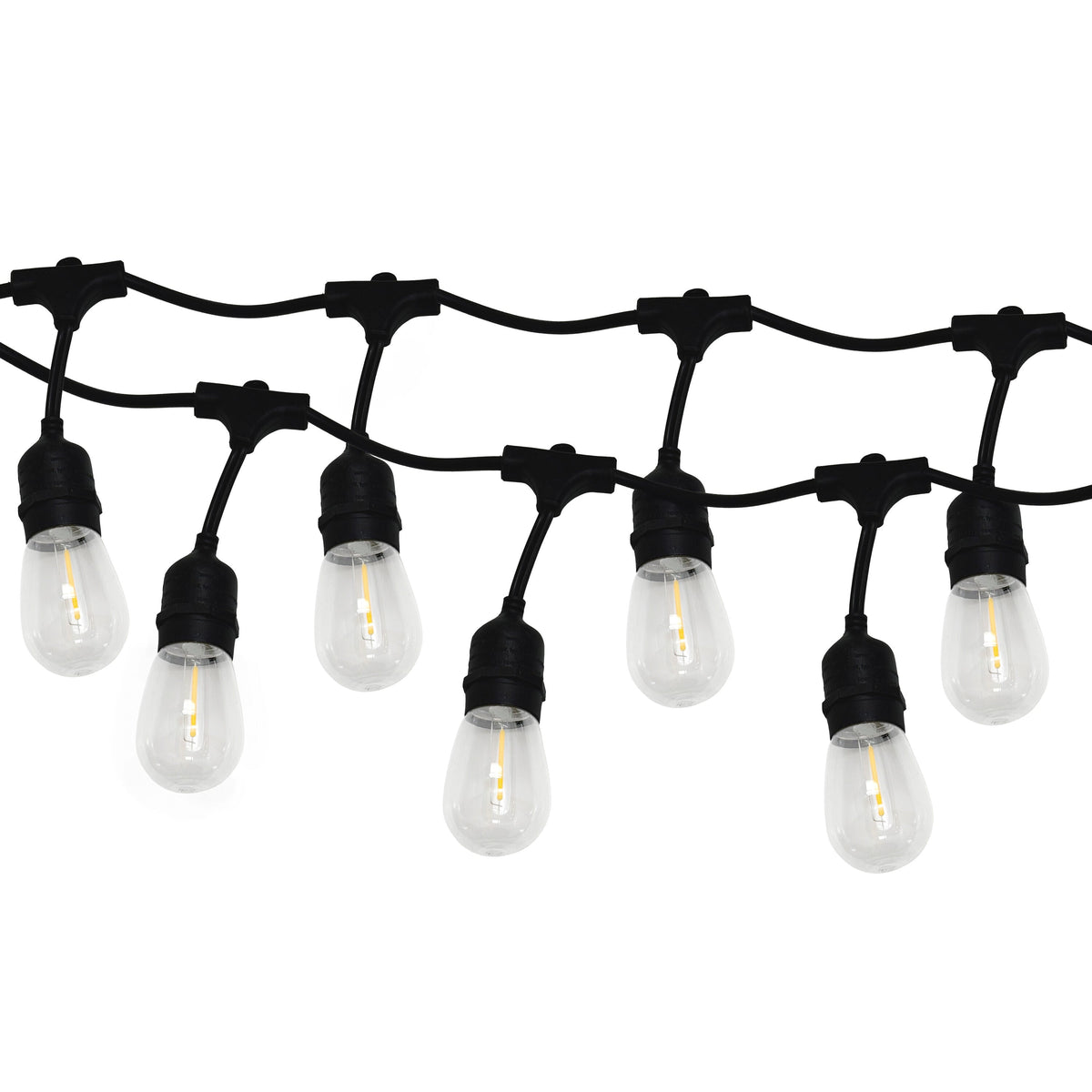Portfolio 24-ft 12-Light Plug-in Incandescent Edison String Lights, Black