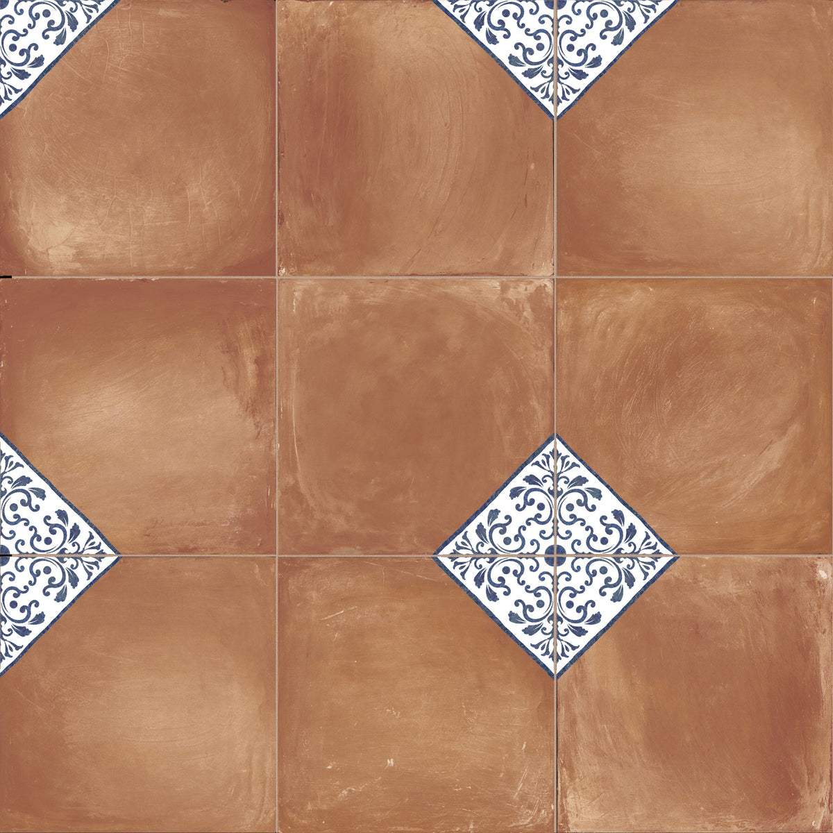 Affinity Tile Sentier des Ocres Deco Blue 8-in x 8-in Multi-finish Porcelain Floor and Wall Tile product image