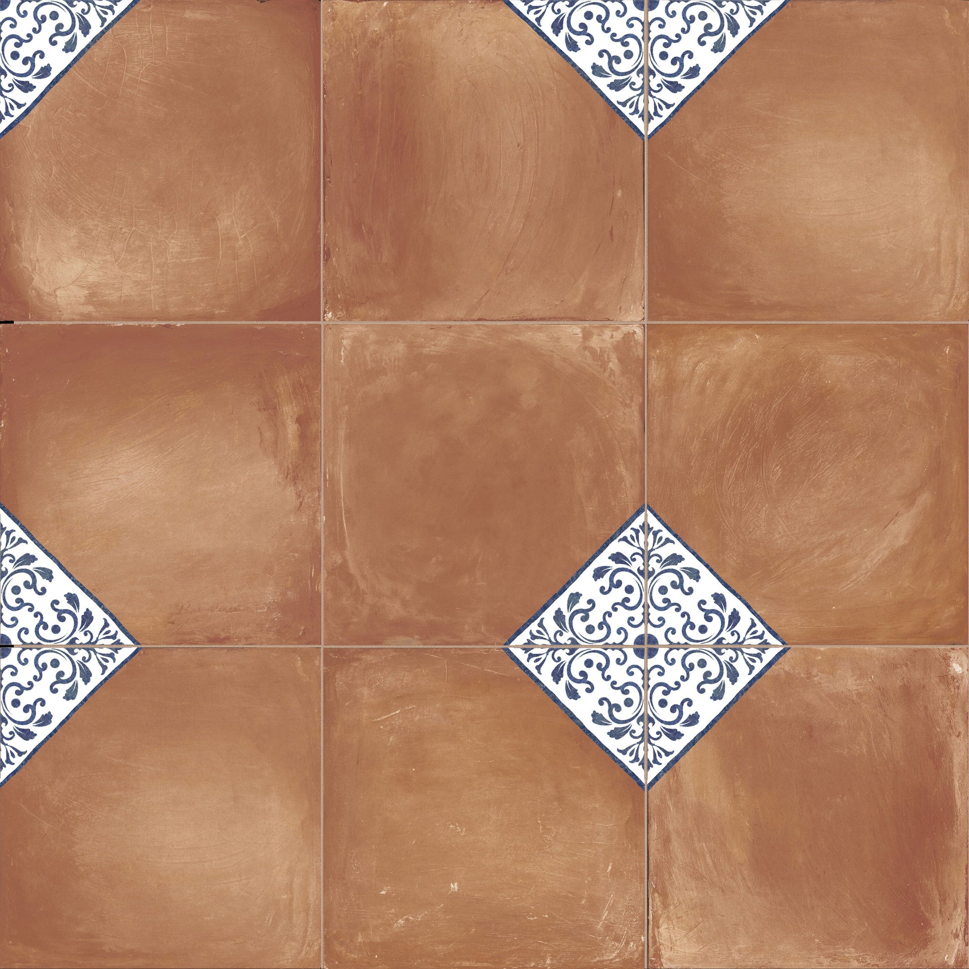 Affinity Tile Sentier des Ocres Deco Blue 8-in x 8-in Multi-finish Porcelain Floor and Wall Tile product image