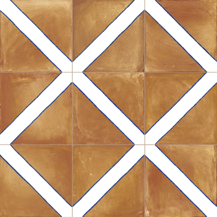 Affinity Tile Sentier des Ocres Treillis Blue 8-in x 8-in Multi-finish Porcelain Floor and Wall Tile product image
