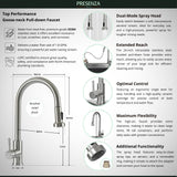 Presenza Brushed Steel Drop-In Utility Tub with Cabinet and Faucet