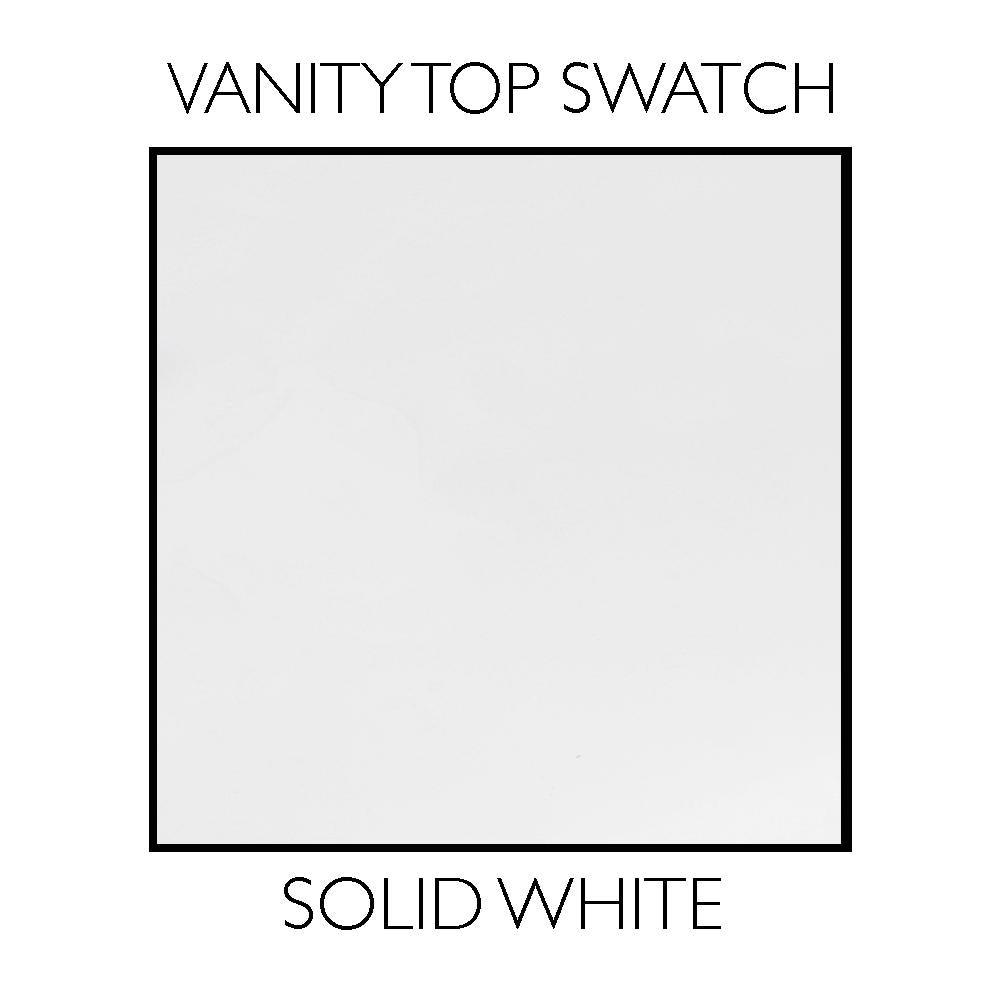 Camilla 61 in. Cultured Marble Vanity Top in Solid White with Basin - Super Arbor