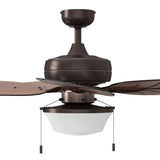 Harbor Breeze Waveport 52-in Weathered Bronze LED Indoor/Outdoor Ceiling Fan (5-Blade)
