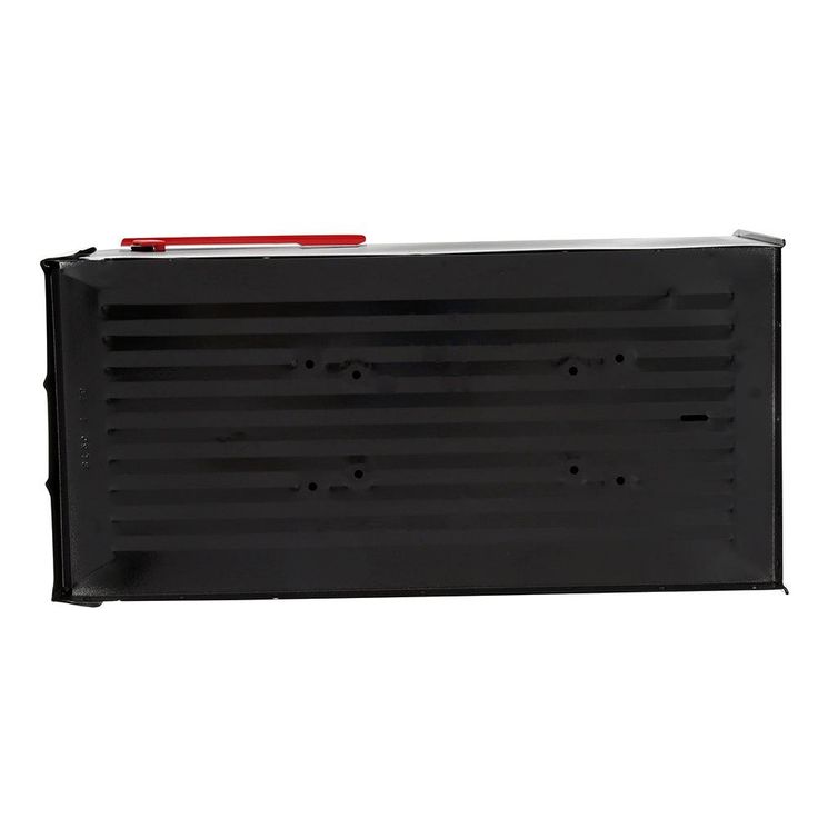 Gibraltar Mailboxes Stanley Extra Large, Steel, Post Mount Mailbox, Black, ST200B00