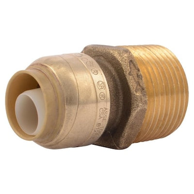 SharkBite 1/2-in Push-to-Connect x 3/4-in MNPT dia Male Adapter Push Fitting