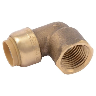 SharkBite 1/2-in Push-to-Connect x 1/2-in FNPT dia 90-Degree Female Adapter Push Fitting