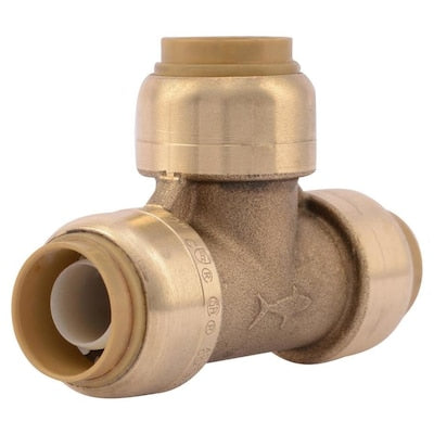 SharkBite 1/2-in Push-to-Connect x 1/2-in Push-to-Connect x 1/2-in dia Standard Tee Push Fitting