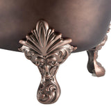 69 in. Acrylic Double Slipper Clawfoot Non-Whirlpool Bathtub in Matte Antique Brass - Super Arbor