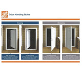 36 in. x 80 in. 3/4 Lite Sanibel Primed Steel Prehung Left-Hand Inswing Front Door w/Brickmould - Super Arbor