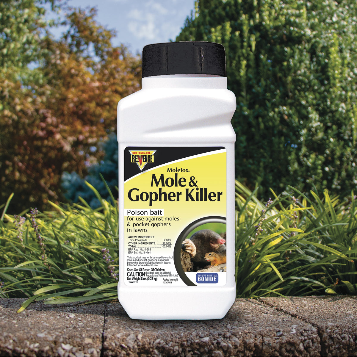 Bonide Moletox II Mole & Gopher Killer Toxic Bait Granules, 8 oz