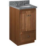 Shaker 42 in. W x 21 in. D x 34.5 in. H Vanity Cabinet Only in Natural Alder - Super Arbor