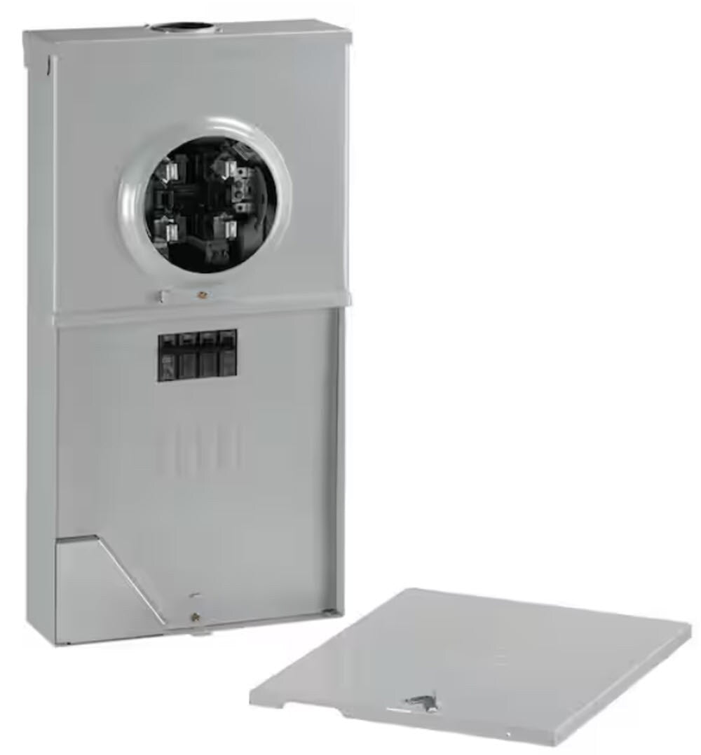 Midwest Compatible with ABB and GE THQL, THHQL Standard, Pigtail AFCI, GFCI and DFCI breakers 200-Amp 4-space load center - detail view