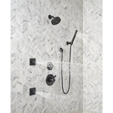 Grail 1-Spray 2 in. Single Wall Mount Handheld Shower Head in Matte Black - Super Arbor