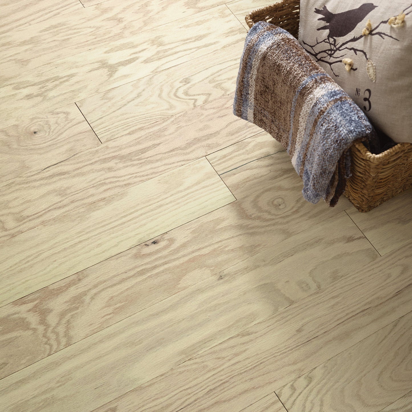 Shaw Red oak Ristretto hardwood flooring — installed room view