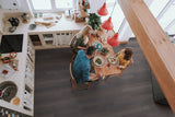 Shaw Red oak Latte hardwood flooring — installed room view