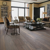 Shaw Hickory Riverstone hardwood flooring — installed room view