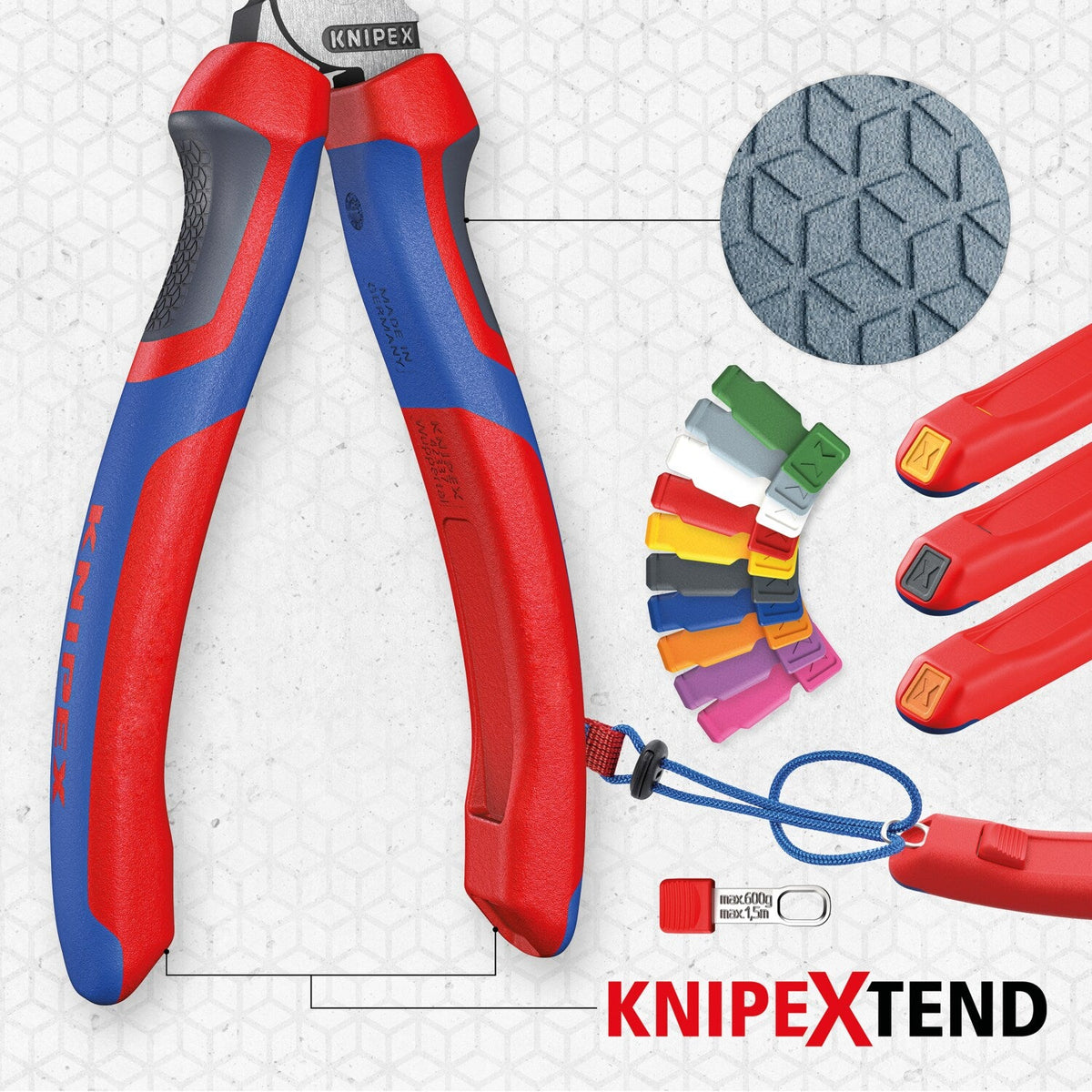 KNIPEX 6.05-in Needle Nose Pliers with Wire Cutter