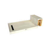 Base'N Bench 34 in. x 60 in. Single Threshold Shower Base and Bench Kit with Right Drain and Matte Black Grate - Super Arbor
