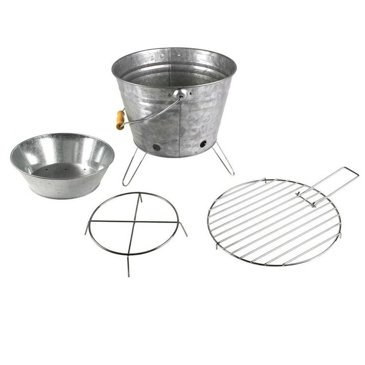 Masonware Portable Silver Colored Beach Grill