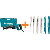 11 Amp Corded Variable Speed Reciprocating Saw with Reciprocating Saw Blade Assortment Set (6-Piece) - Super Arbor