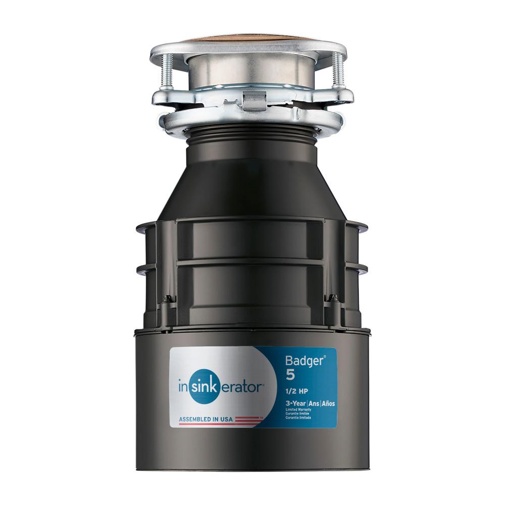 InSinkErator 1/2 HP Badger 5 Continuous Feed Garbage Disposal