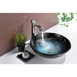 Tara Deco-Glass Vessel Sink in Deep Sea - Super Arbor