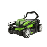 Greenworks 17 in. 48-Volt (2 x 24-Volt) Battery Walk Behind Push Mower, 2 x 24-Volt 4Ah Batteries and Dual Port Charger Included