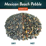 Southwest Boulder & Stone 1.67 cu. ft. 3/8 in. Mixed Mexican Beach Pebble Smooth Round Rock for Gardens, Landscapes and Ponds - Super Arbor