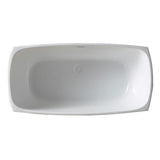 Birkett 56 in. Acrylic Flatbottom Non-Whirlpool Bathtub in White - Super Arbor