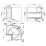 Brookings Plywood Ready to Assemble Shaker 36x34.5x24 in. 2-Door Lazy Susan Corner Base Kitchen Cabinet in White