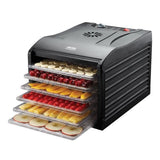 Professional 6-Tray Black Food Dehydrator with Drip Tray