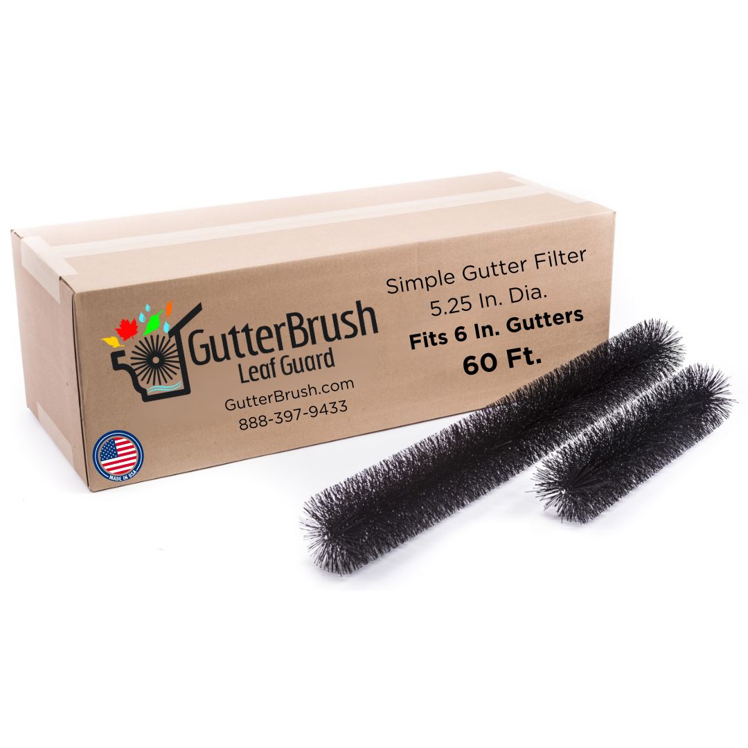 6-Inch GutterBrush Gutter Guard – Fits Large Residential & Small Commercial Gutters (5.25 Inch Diameter) image 4