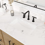 Eviva Graham 42"W x 22"D Oak Bathroom Vanity with White Arabescato Engineered Stone Countertop and Undermount Ceramic Sink
