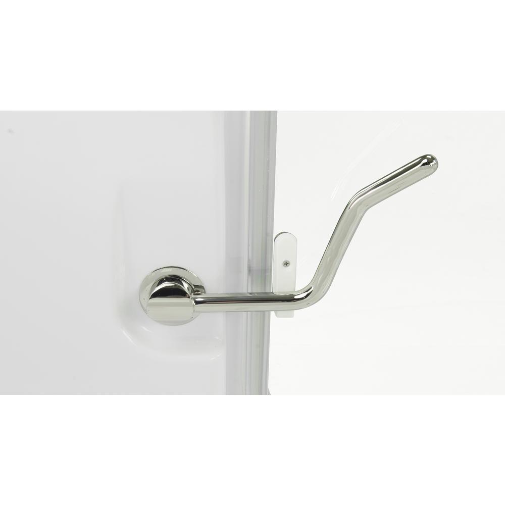 Laydown 72 in. Walk-In Whirlpool Bathtub in White LH Hinged Middle Glass Door with Screen 5 PC Fast Fill Faucet LH Drain - Super Arbor