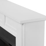 Granby 50 in. Freestanding Electric Fireplace in White - Super Arbor