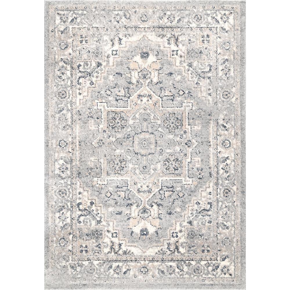 Essa Vintage Light Gray 9 ft. x 12 ft. Area Rug - Super Arbor