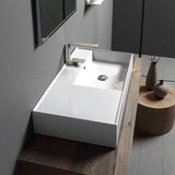 Nameeks Teorema Wall Mounted Bathroom Sink in White
