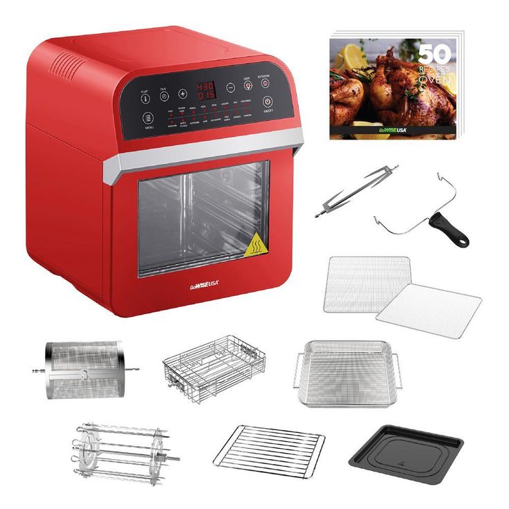 1600 W White Rotisserie Oven and 12.7 Qt. Electric Air Fryer