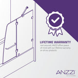 HERALD Series 48 in. x 58 in. Frameless Hinged Tub Door in Brushed Nickel with Towel Bar with Handle - Super Arbor