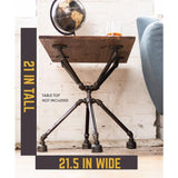 1/2 in. Black Pipe 21.5 in. W x 21 in. H Spider Design End Table Kit