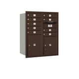 3700 Horizontal Series 9-Compartment with 2-Parcel Locker Recessed Mount Mailbox - Super Arbor