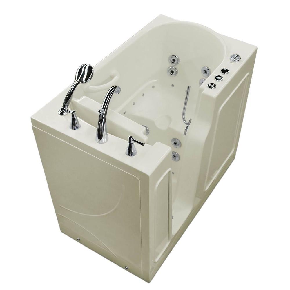 Nova Heated 5 ft. Walk-In Air and Whirlpool Jetted Tub in White with Chrome Trim - Super Arbor