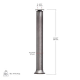 9-27/32 in (250 mm) Stainless Steel Adjustable Vintage Round Legs - Super Arbor