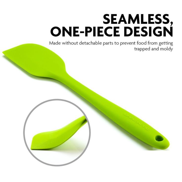 Premium Silicone BPA-Free, Spatula, Stainless Steel Core 500F Heat-Resistant, Non-Stick, Dishwasher Safe, (SP1001G)