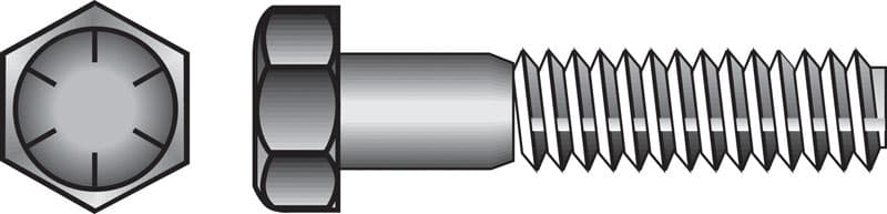 Hillman 1/2 in. Diameter x 2 in. Length Heat-Treated Steel Hex Head Cap Screw, 50-Pack