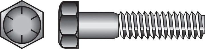 Hillman 1/2 in. Diameter x 2 in. Length Heat-Treated Steel Hex Head Cap Screw, 50-Pack