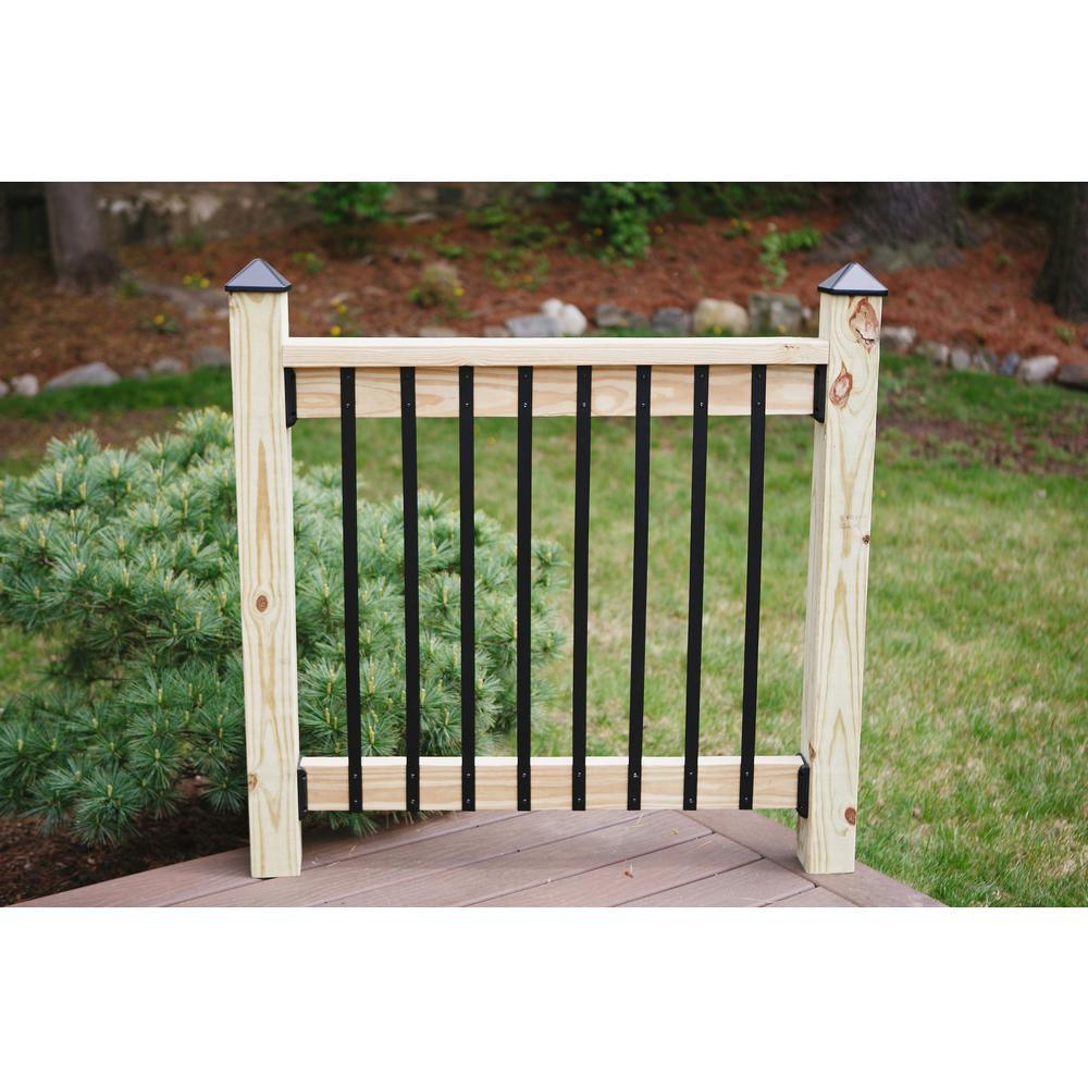 32-1/4 in. x 3/4 in. Black Matte Steel Contemporary Baluster Bulk Pack (30-Pack) - Super Arbor